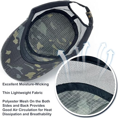 Loneshark Tactical Camo Military Hat Cadet Cap Army Flat Top - color: Back-mesh-multicam, size: X-Large-XX-Large