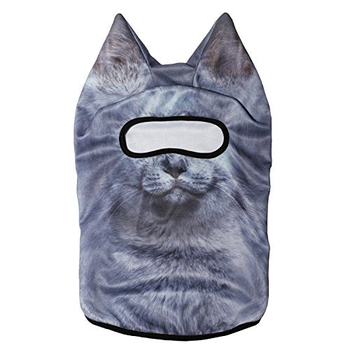 WTACTFUL 3D Animal Ears Balaclava, Breathable Face Mask for Halloween - color: British Shorthair Meb-06