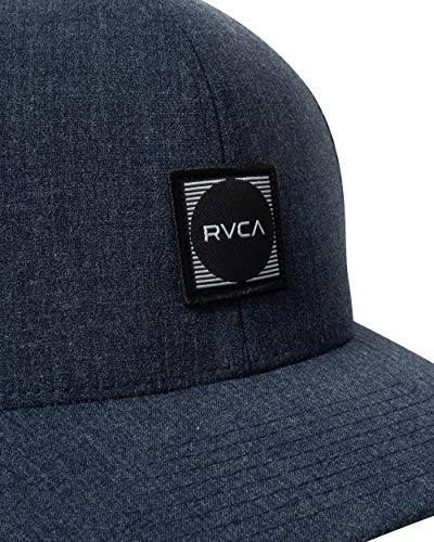 RVCA Men's Flexfit Curved Brim Fitted Hat - color: Rvca Flexfit/Navy Heather, size: Small-Medium