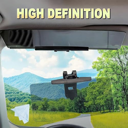 Sun Visor Extender for Cars, Windshield Blocker, Anti-Glare Car Visor Protect from Sun Glare, Snow Blindness and UV Rays, Clip on