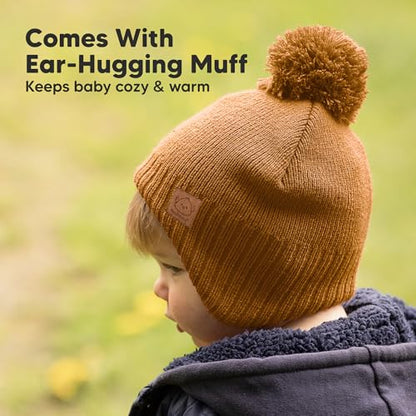 KeaBabies Baby Beanies, Winter Baby Hats for Boys, Girls (Latte, 6-36M) - color: Latte