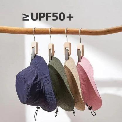 Unisex Bucket Hat Water Repellent Wide Brim Foldable Sun Hat Beach - color: Khaki, size: Medium