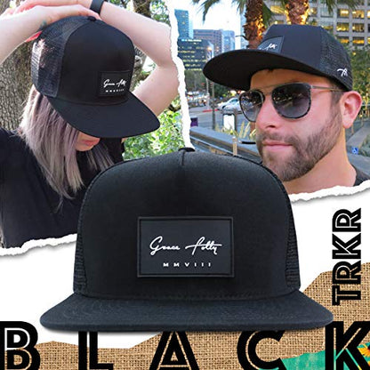 Grace Folly Trucker Hat for Men & Women. Snapback Mesh Caps - color: Black