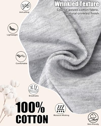 100% Cotton Summer Beanie for Men Women, Thin Soft Slouchy Beanies - color: 1pcs-light Gray, size: Large