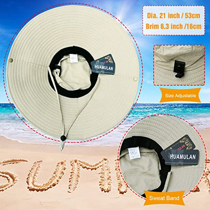 HUAMULAN Men Wide Brim Sun Hat Summer Outdoor Women Bucket Fishing Hats - color: A6-camou-green