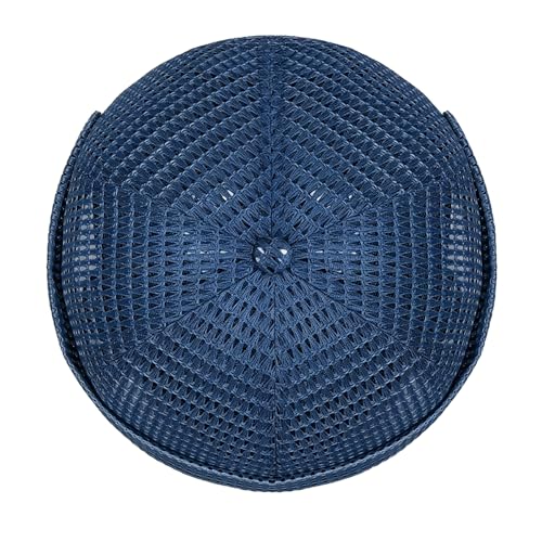 Brimless Hats for Men Breathable Brimless Docker Hat Lightweight Mesh Skull Cap Beanie Hats - color: Navy Blue
