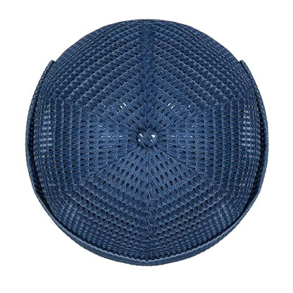 Brimless Hats for Men Breathable Brimless Docker Hat Lightweight Mesh Skull Cap Beanie Hats - color: Navy Blue