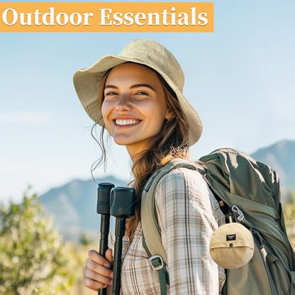 NPJY Packable Sun Bucket Hat for Women Outdoor Waterproof Rain Hat - color: Blue (Packable)