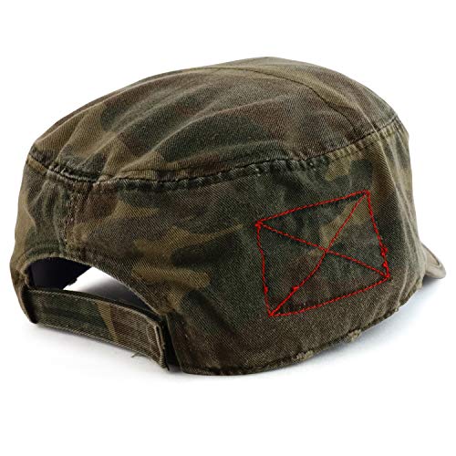 Armycrew Cotton Washed Cadet Style Army Cap - color: Woodland