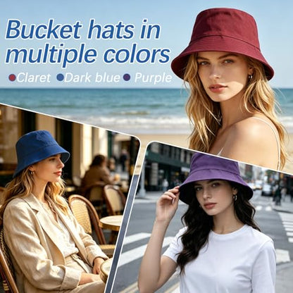 Bucket Hats Bulk Solid Color DIY Blank Hat Bucket Hats for Men, Women and Adults - color: 8pcs Beige Bucket Hat