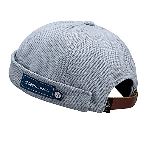 CLAPE Watch Cap Work Beanie Corduroy Docker Leon Brimless Hat Rolled Cuff Harbour Hat - color: Ct18-gray
