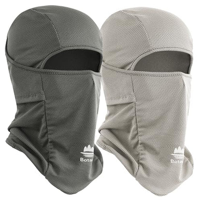 Balaclava Ski Mask, Sun Protection Breathable Face Cover Men Women - color: Dark Grey+grey