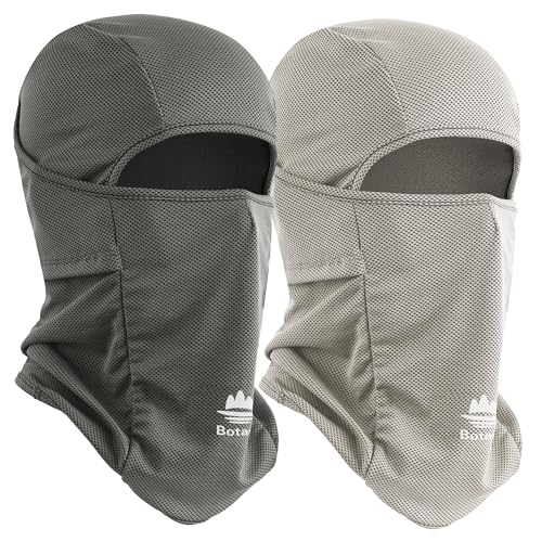 Balaclava Ski Mask, Sun Protection Breathable Face Cover Men Women - color: Dark Grey+grey