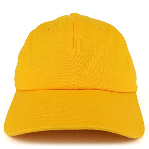 Trendy Apparel Shop Plain Unstructured Relaxed Style Dad Hat - color: Gold