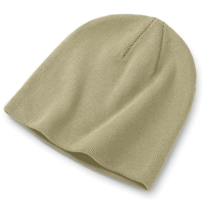 ROYBENS 100% Cotton Cuffless Beanie for Men Women Knit Fisherman Skull Cap - color: Khaki