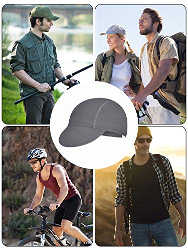 SATINIOR 4 Pieces Cycling Caps for Men Breathable - color: White, Grey, Black