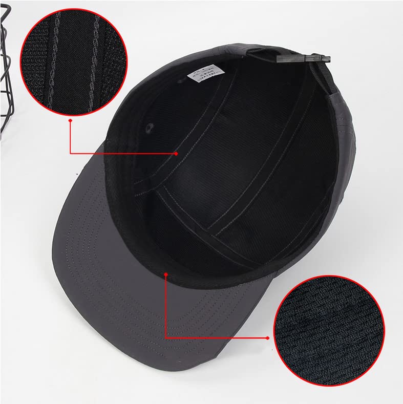 COOLSOME 5 Panels Hat Basic Daily Wear Breathable Quick Dry Cap - color: Gray/M Size