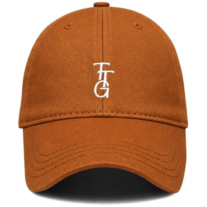 Kids Washed Cotton Baseball Cap, Unstructured Adjustable Toddler Hat for Boys & Girls - color: Brown