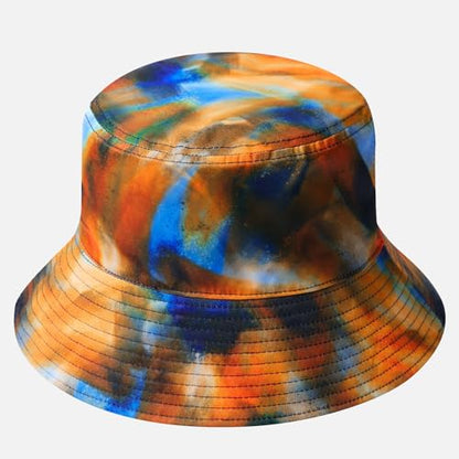 UPF 50+ Reversible Sun Hat - color: Navy/Colorful Red and Blue, size: Large