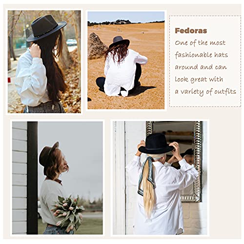 Lisianthus Women Belt Buckle Fedora Hat - color: Forest-green