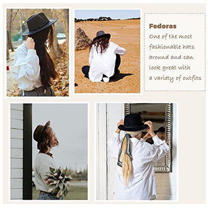 Lisianthus Women Belt Buckle Fedora Hat - color: Forest-green