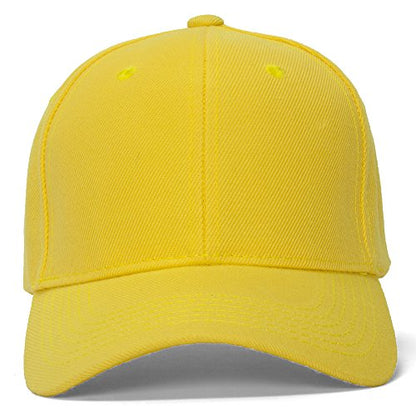 TOP HEADWEAR Adjustable Baseball Structured Cap Hat - color: Banana Yellow