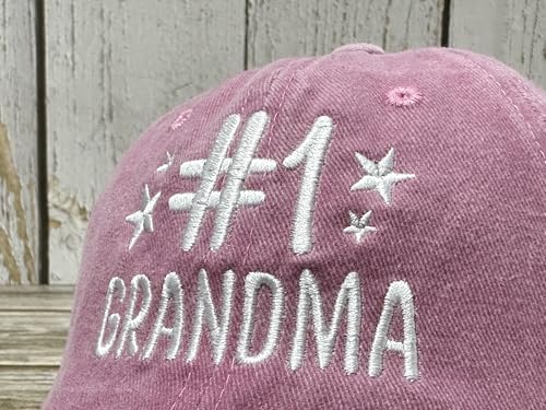 Embroidered Baseball Caps for Men and Women - color: No. 1 Grandma (Washed Pink)