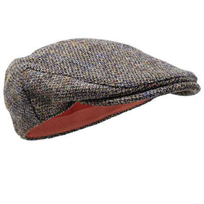 Nevis Flat Cap - 100% Handwoven Wool – Harris Tweed – Water Resistant - color: Partridge Brown, size: 7 3/4