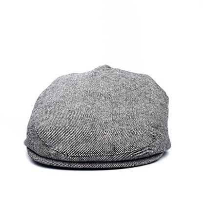 Born to Love Flat Scally Cap Boy's Tweed Page Boy Newsboy Baby Kids Driver Cap Hat - color: Grey Stripe, size: Large