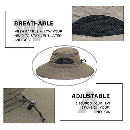 YR.Lover.Outdoor Boonie Men and Women's Hat Sun Protection Waterproof Cap for Safari Fishing Hunting Bucket Hat - color: Army Green