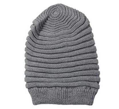 RW Rasta Long Slinky Beanie Hats - color: Grey