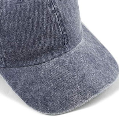 The Hat Depot 100% Cotton Pigment Dyed Low Profile Dad Hat Six Panel Cap - color: 1. Blue