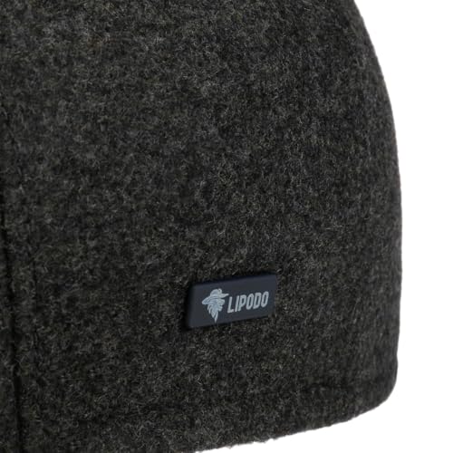 Lipodo Classic Flat Cap Italian-Made Wool Winter Peaked Ivy Cap Men Women - color: Anthracite, size: 6 7/8