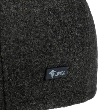 Lipodo Classic Flat Cap Italian-Made Wool Winter Peaked Ivy Cap Men Women - color: Anthracite, size: 7 5/8