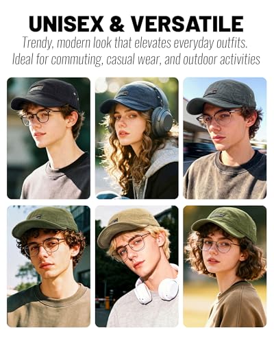 CLAPE Short Brim Baseball Cap 5 Panel Hat Soft Short Bill Trucker Cap Flat Snapback Hats Casual Outdoor Fitted Cap Dad Hats - color: Dy09-blue