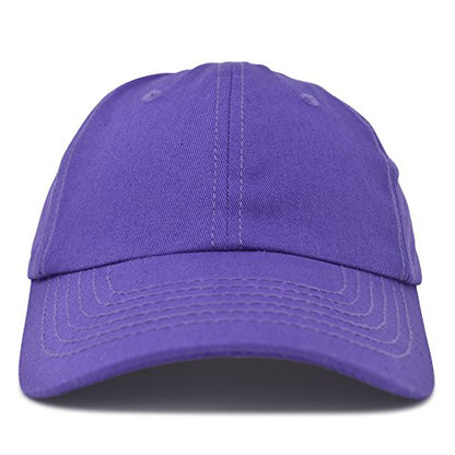DALIX Baseball Cap Dad Hat Plain Men Women Cotton Adjustable Blank Unstructured Soft - color: Purple