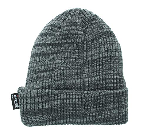 Milani Thinsulate 40 Gram Windchill Insulated Winter Cold Weather Beanie Skull Cap - color: Gray/Light Gray