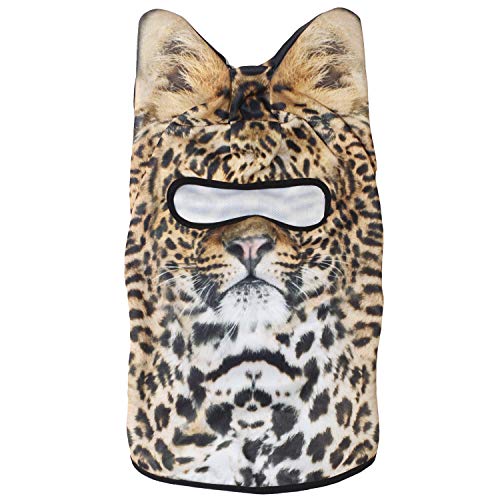 WTACTFUL 3D Animal Ears Balaclava, Breathable Face Mask for Halloween - color: Leopard Meb-39