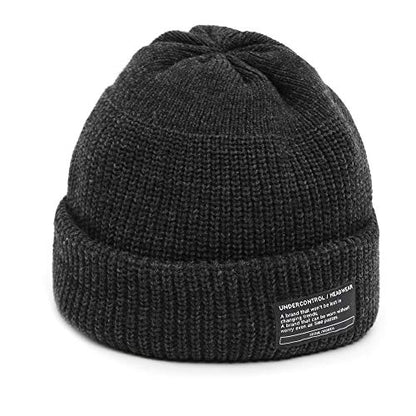UNDERCONTROL Winter Trawler Fisherman Beanie Men Women Unisex Stylish Plain Docker Skull Hat Roll up Watch Cap Color Pack - color: Charcoal