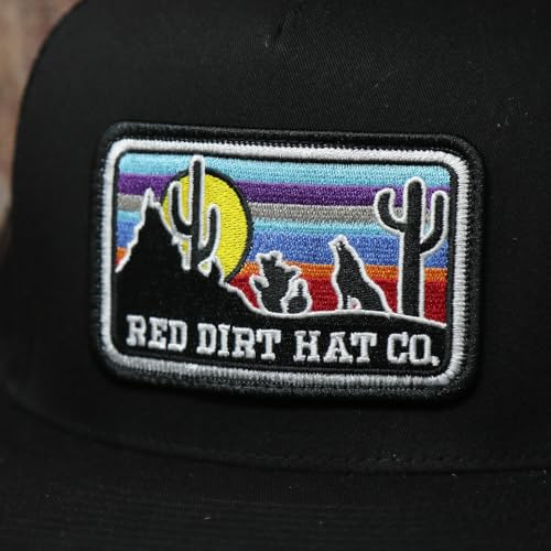 Red Dirt Hat Company Wildlife Hat | 5-Panel Western Adjustable Snapback Cap - color: Coyote - Black
