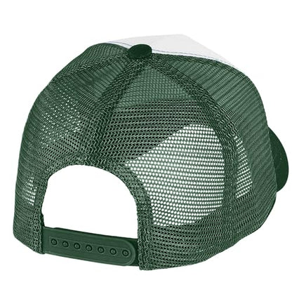 Falari 12 Pack Bulk Wholesale Mesh Trucker Hats 5 Panel and 6 Panel Baseball Caps for Men and Women - color: 5 Panel - Hunter Green