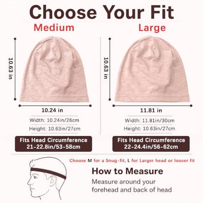 vidsel 100% Cotton Slouchy Beanie, Lightweight Summer Hats for Women Men - color: 1pc Pink, size: Medium