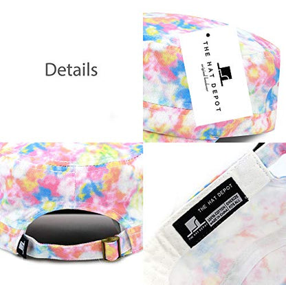 The Hat Depot Cadet Military Army Baseball Cap Tie Dye & Washed Cotton Basic & Distressed Cadet Brushed Cotton Cap - color: 3. Tie Dye - Color 5