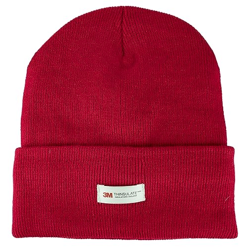 3M Thinsulate Women Men Unisex Knitted Thermal Winter Cap Casual Beanies - color: Red