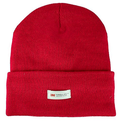 3M Thinsulate Women Men Unisex Knitted Thermal Winter Cap Casual Beanies - color: Red