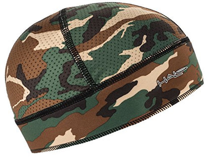 Halo Headband Skull Cap - The Ultimate Sweat Diverting, Absorbent, Lightweight, High Performance Skull Cap - color: Camo Green