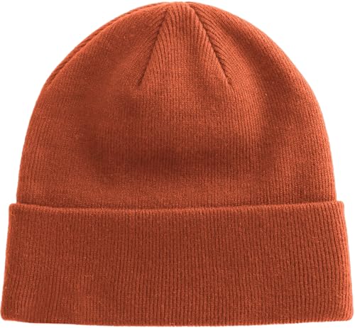 100% Cotton Beanie Hat Winter Hats Women Men Warm Knit Beanies - color: 1pcs Orange