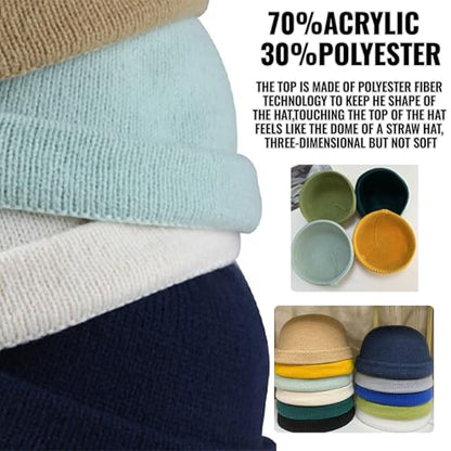 Croogo Beanie Docker Cap Rolled Cuff Brimless Hat Worker Sailor Skullcap - color: Ct49-new Beige