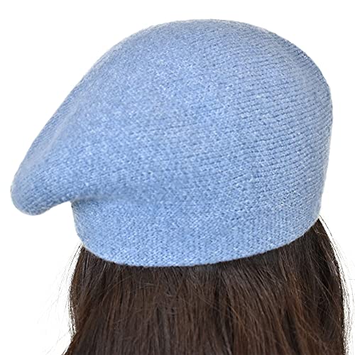 C.C Soft Acrylic Knit French Style Warm Beret Hat - color: Denim