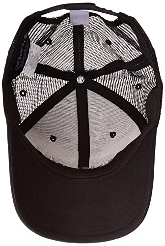 Carhartt Men's Canvas Mesh-Back Logo Graphic Cap - color: Black